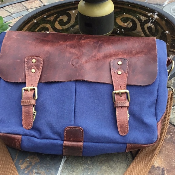 Messenger Brand - canvas with leather - good condition - Picture 3 of 8
